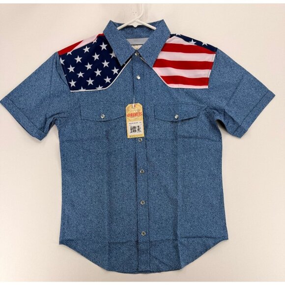 RSVLTS Other - RSVLTS The Highway Man Roper Short Sleeve Shirt Mens S Pear Snap NWT